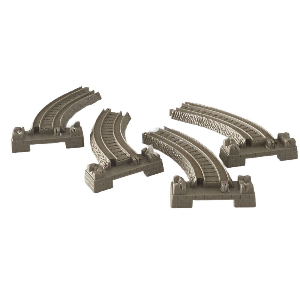 THOMAS THE TANK Trackmaster 4 Sloped Curved 6.5"Track Right & Left Risers Mattel